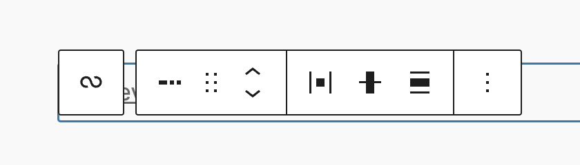 Block Toolbar in the Pagination Block